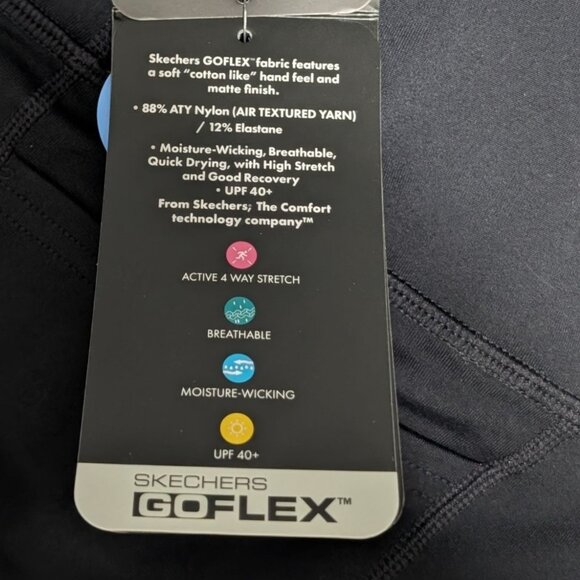 Skechers GoWalk Goflex 2XL Black High-Waisted Biker Shorts Women Activewear - Picture 5 of 16